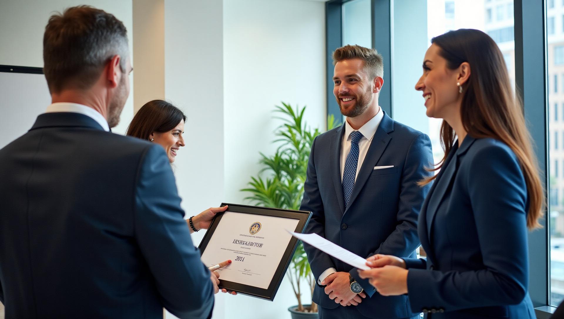 Business broker certification credentials and professional designations display for New York City business brokerage career path